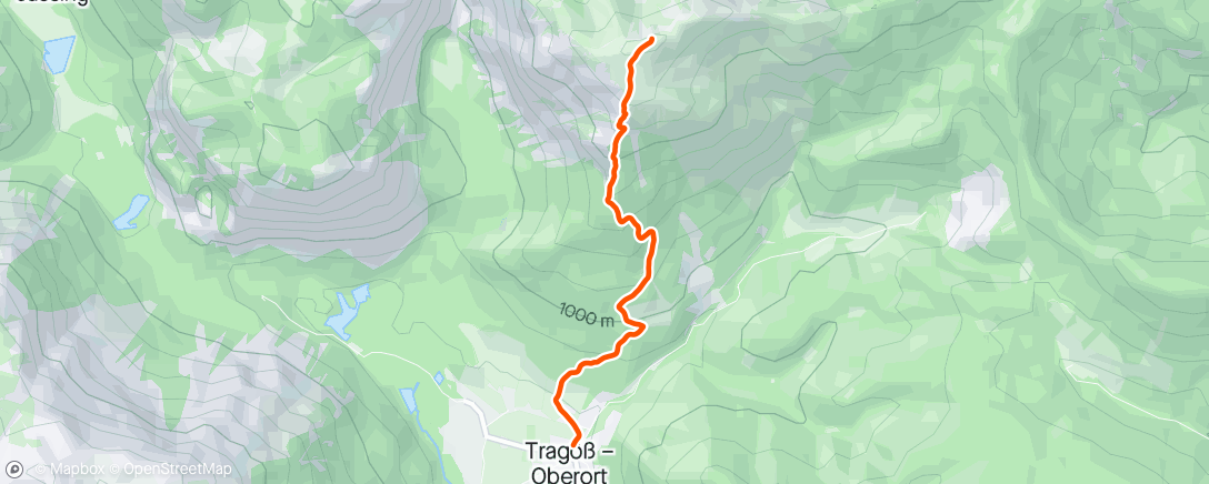 Map of the activity, Hike and Speedfly