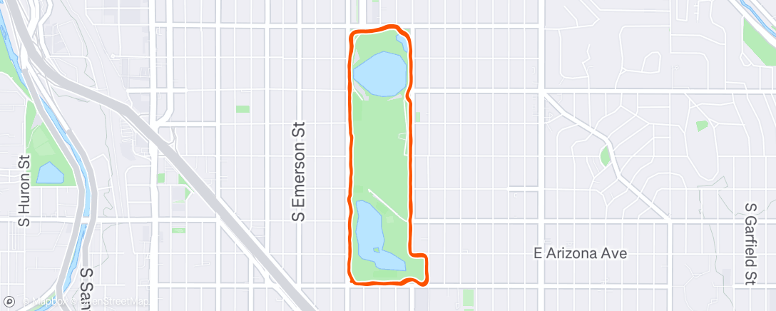 Map of the activity, Afternoon Run