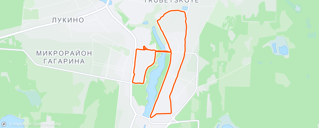 Map of the activity, Утренний забег