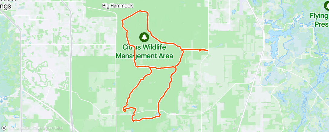 Mapa de la actividad (Citrus Hiking C & D Loop Trails - From Mutual Mine  - Inverness, FL)