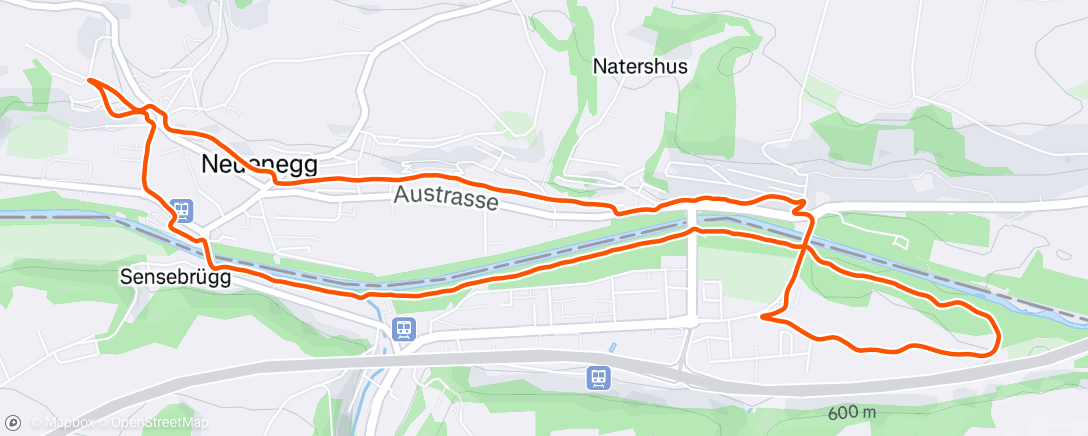 Map of the activity, Lunch Run