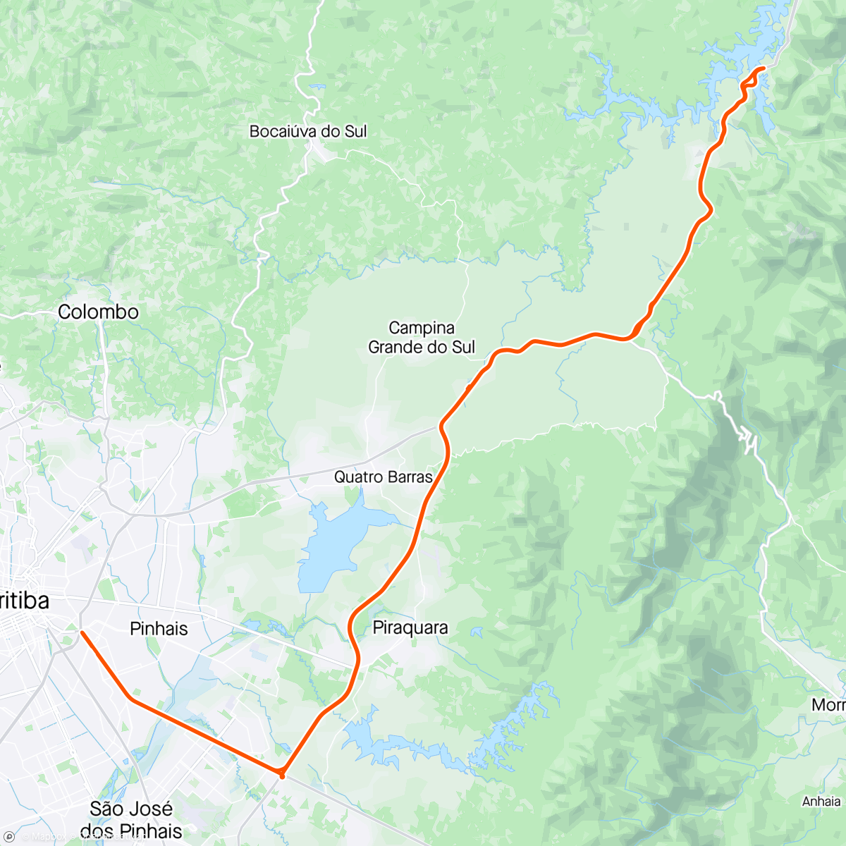 Map of the activity, Represa Capivari