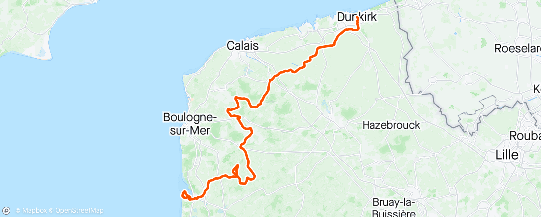 Map of the activity, 4 Jours de Dunkerque étape 1