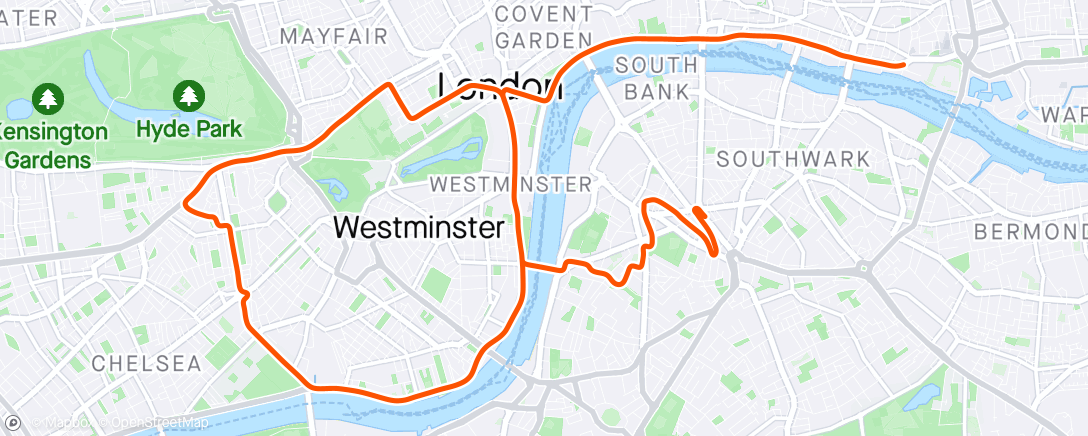 Map of the activity, Zwift - Building Climbs in London