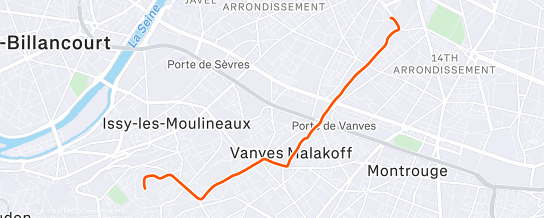 Map of the activity, Commute