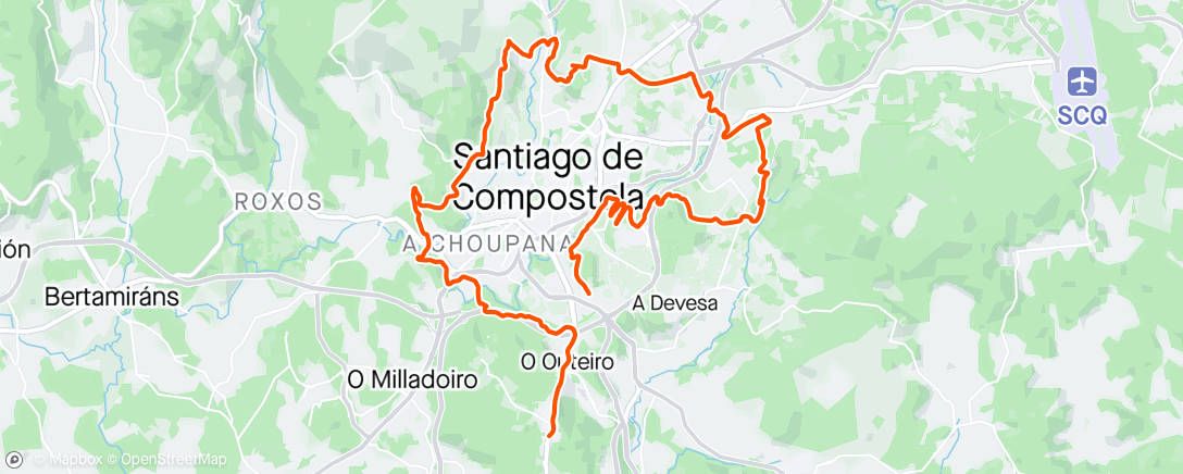 Map of the activity, XIRO DOS MONTES SANTIAGO DE COMPOSTELA
