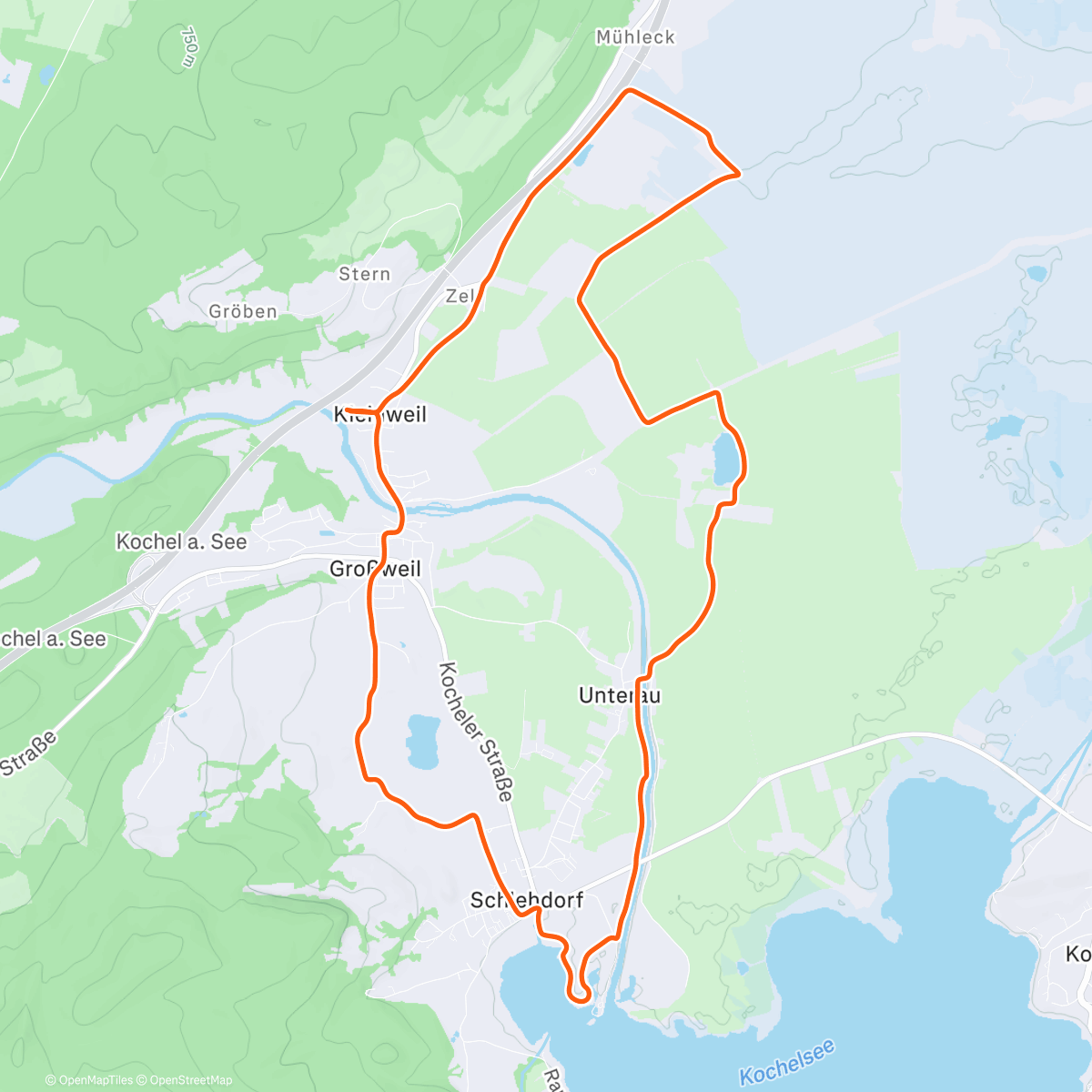 Map of the activity, White Christmas Run