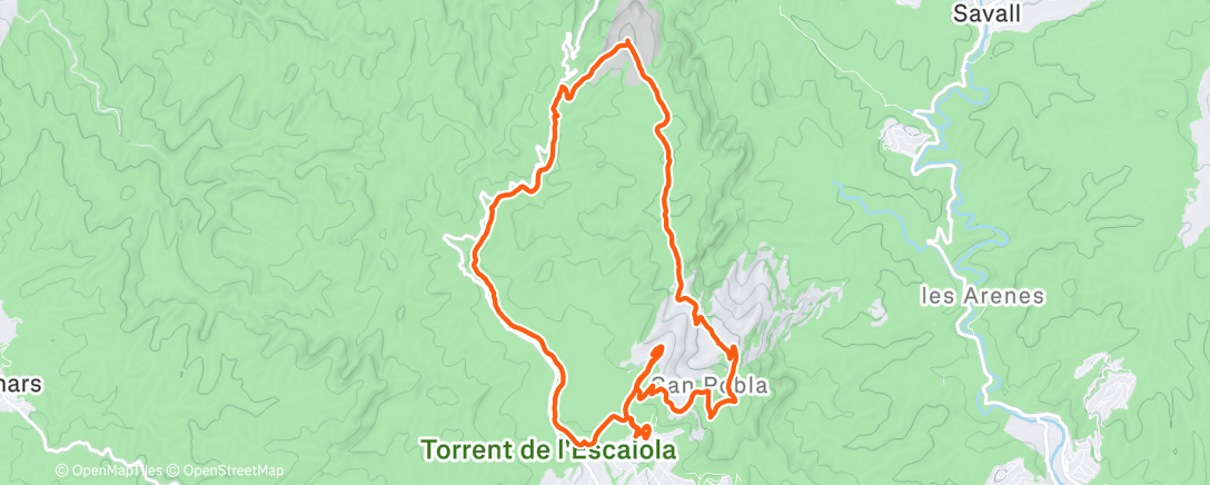 Map of the activity, Montcau–Mola per Nadal 🌧️