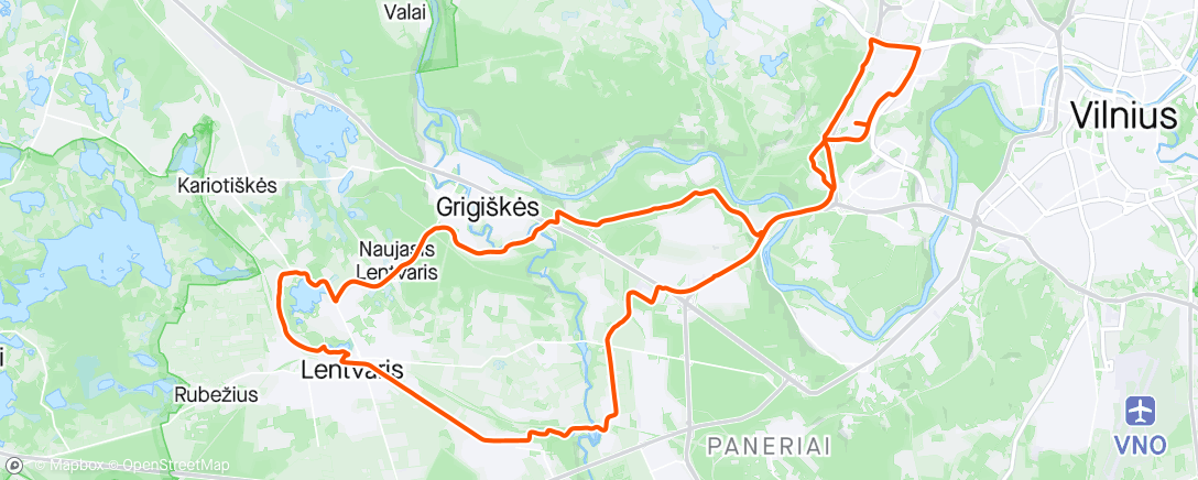 Map of the activity, B&W Ride