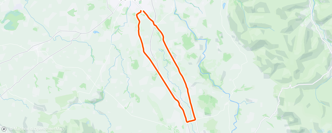 Mapa da atividade, Solo 25.5 miles after work 🚴💨