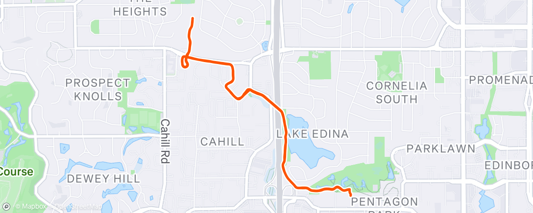 Map of the activity, Morning Run