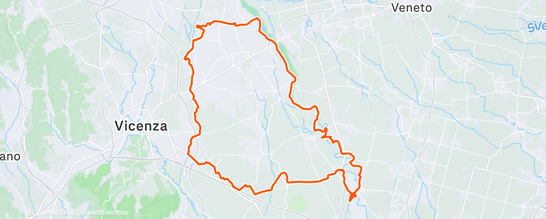 Map of the activity, Pedalata mattutina