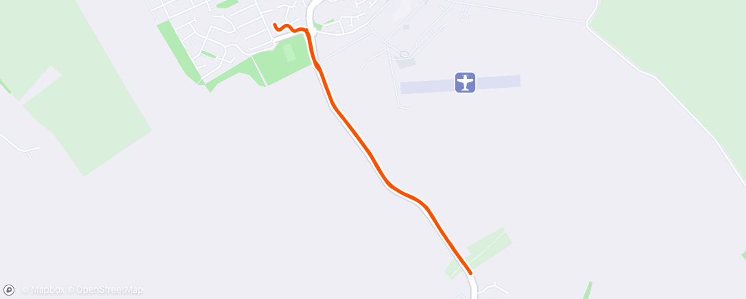 Mapa da atividade, 2 miles (15 minutes)