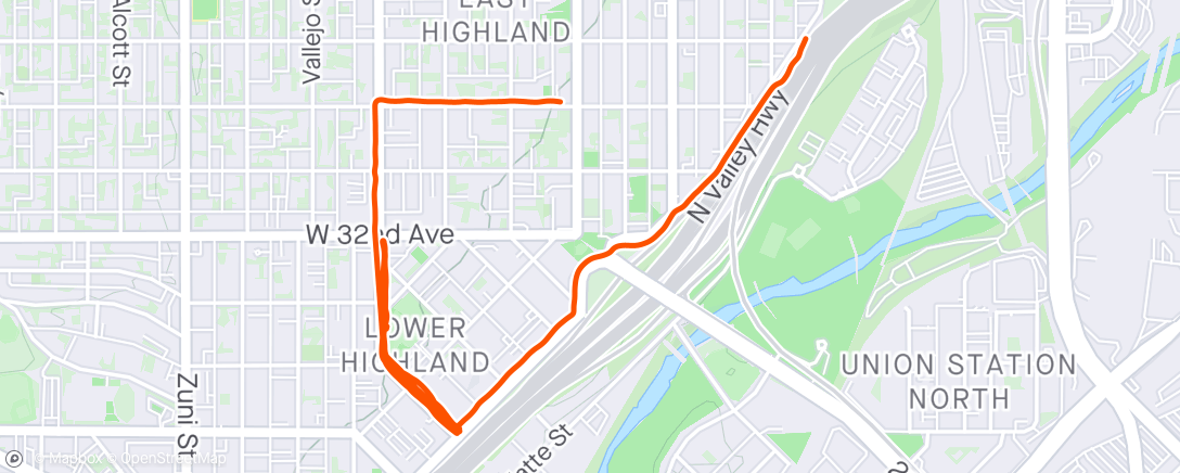 Map of the activity, NP hills + commute