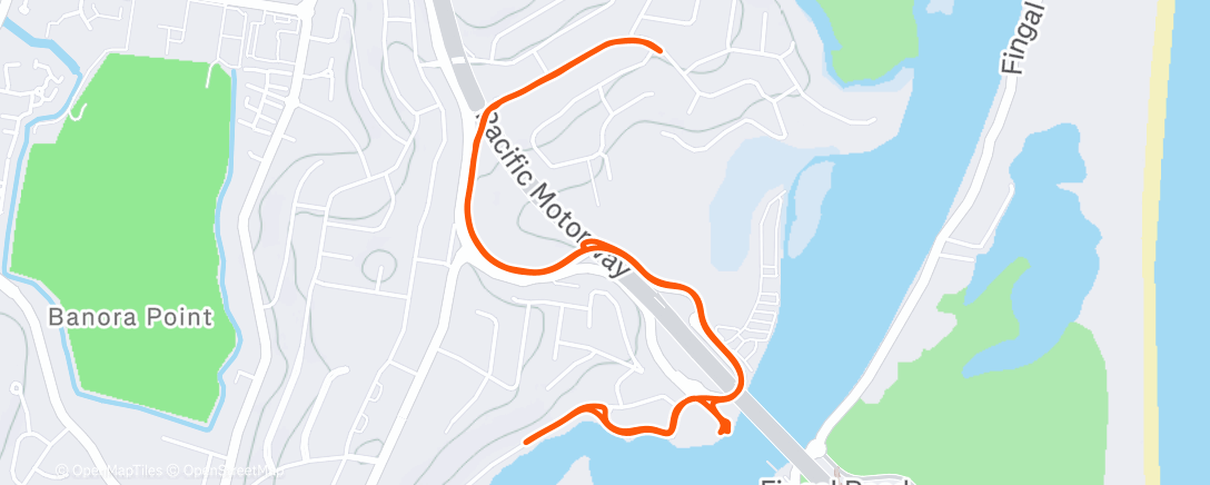 Map of the activity, Morning Hike