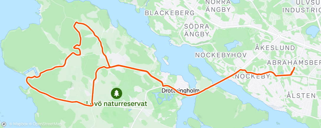 Map of the activity, Afternoon Run