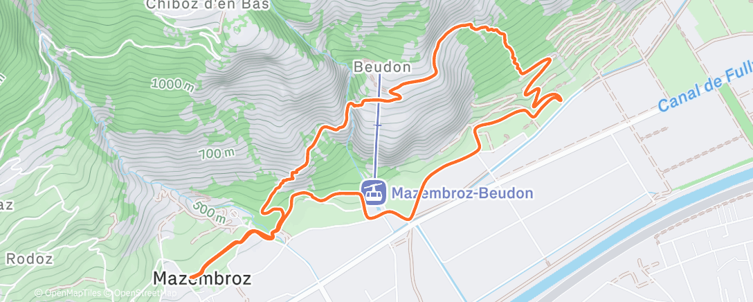 Map of the activity, Beudon avant la brisolée