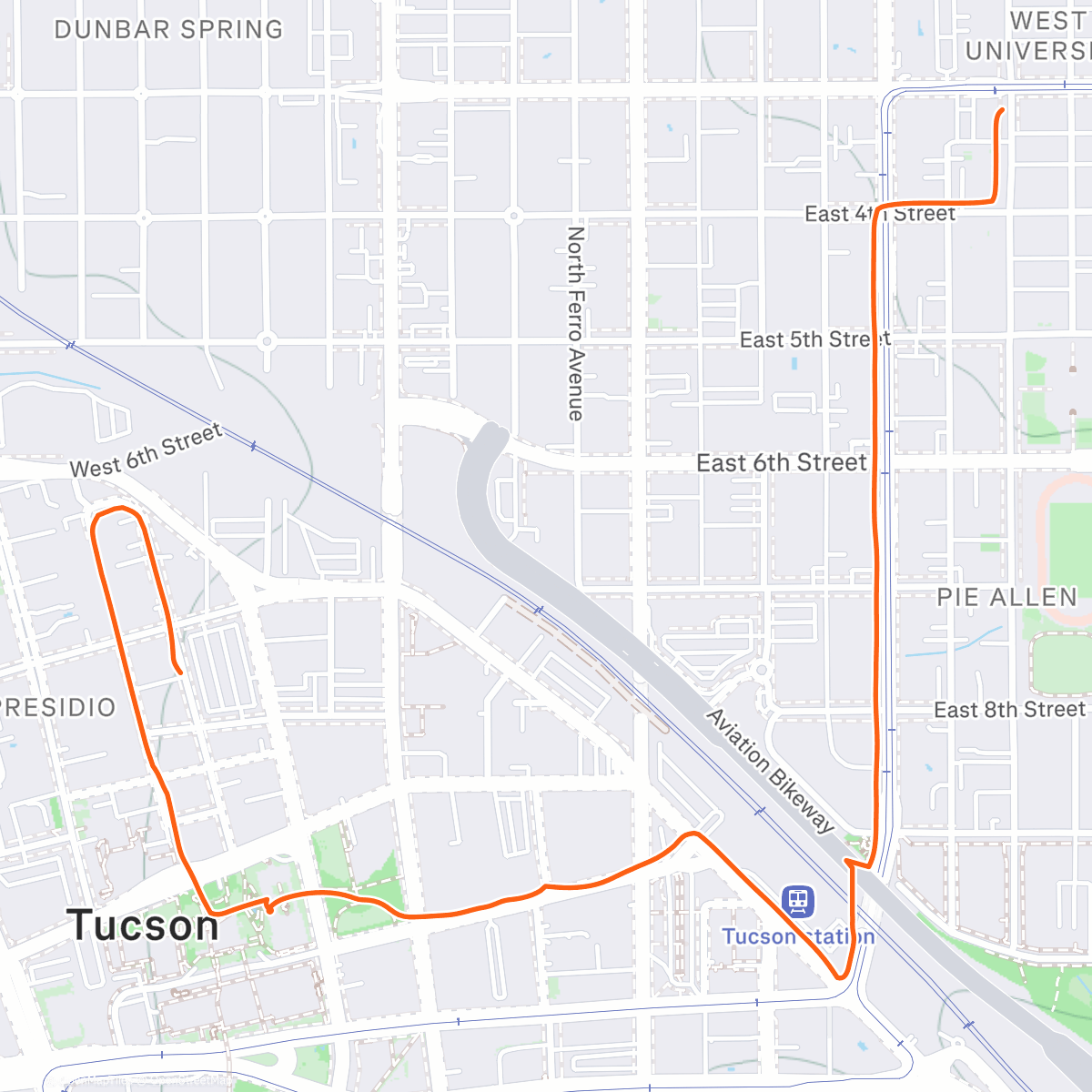 Map of the activity, pre-dinner cruise