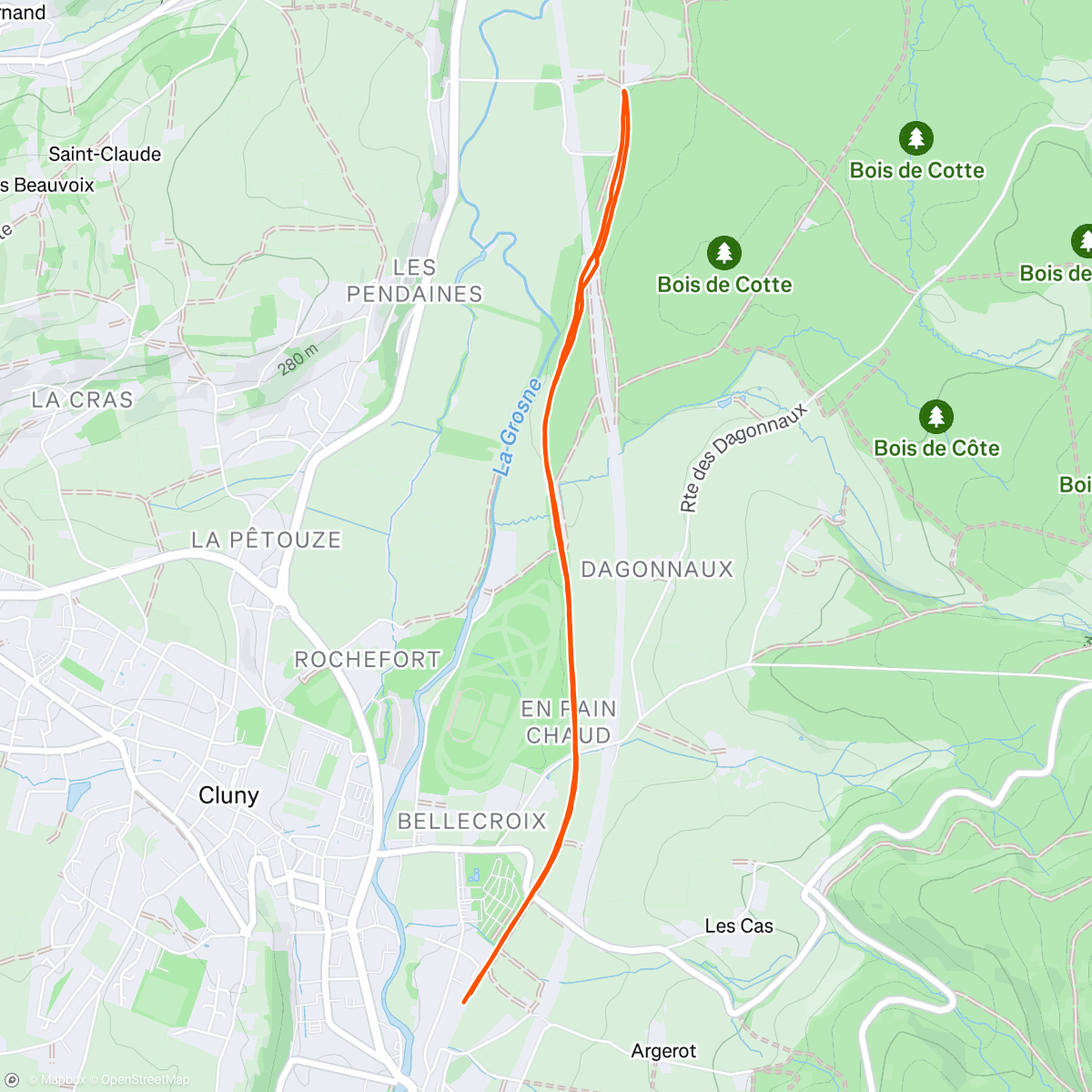 Map of the activity, Course à pied 🏃🏻· Hors objectif 🥱 · Bonne année ! 🫶🏼