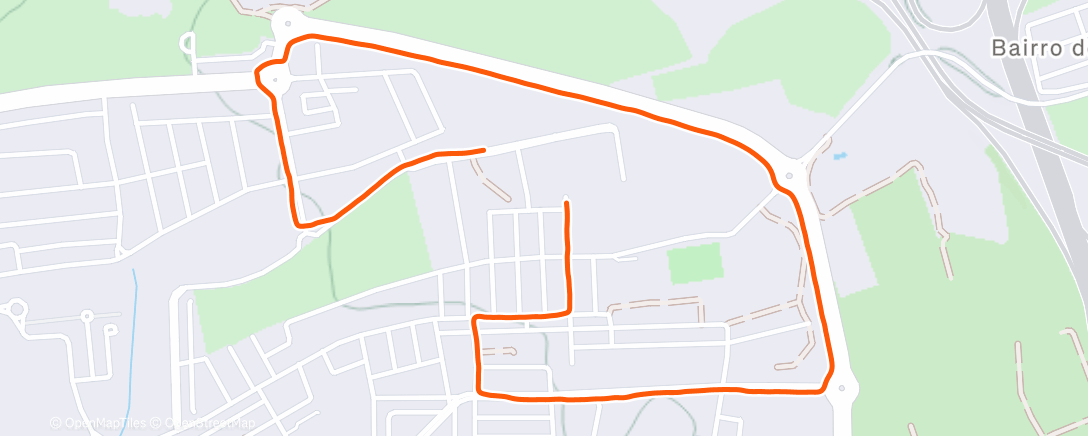 Map of the activity, Corrida vespertina