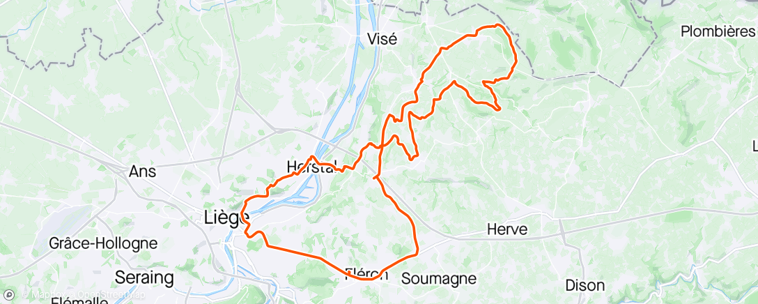 Map of the activity, Full moon 🌝 ride  🥶 good to be back on a bike
