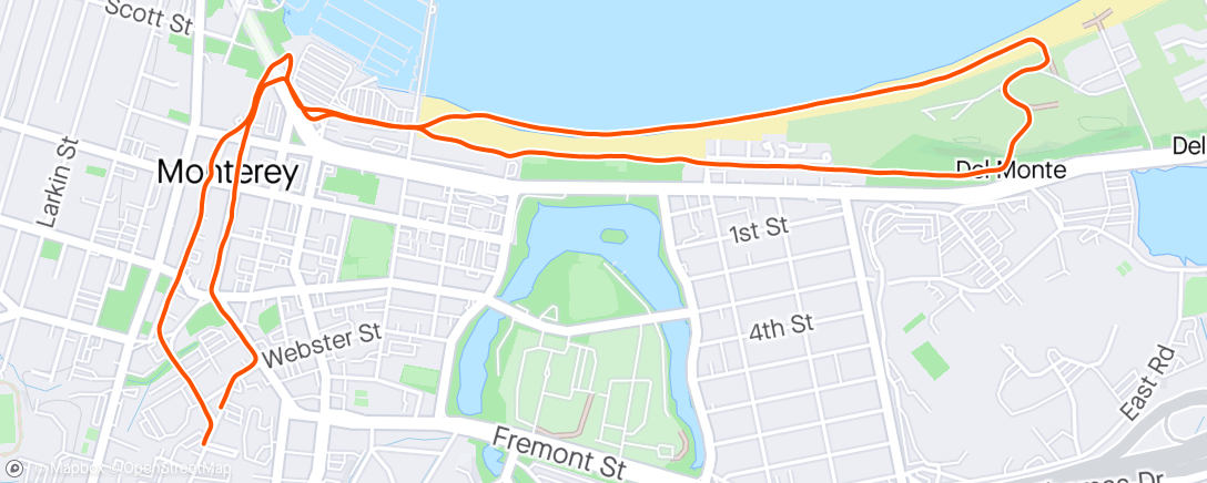Map of the activity, Beach cruise