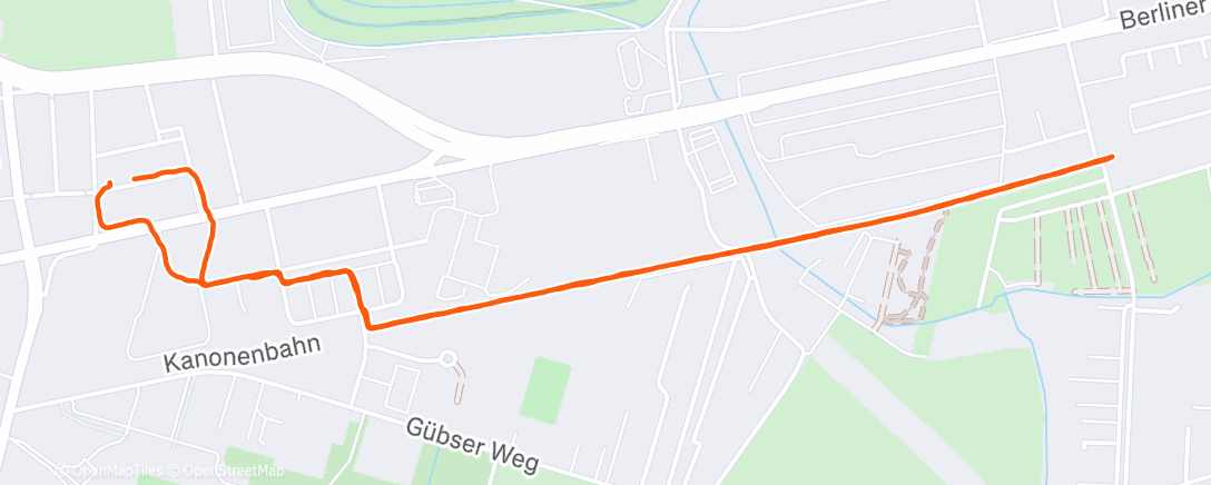 Map of the activity, afternoon walk