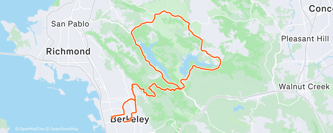 Map of the activity, Lunch Ride