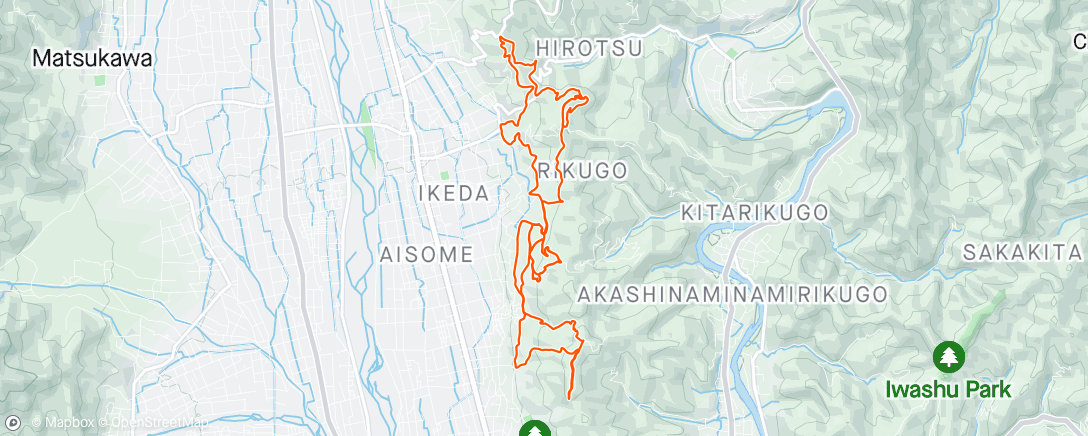 Kaart van de activiteit “朝のトレイルランニング　池田町東山トレイル”