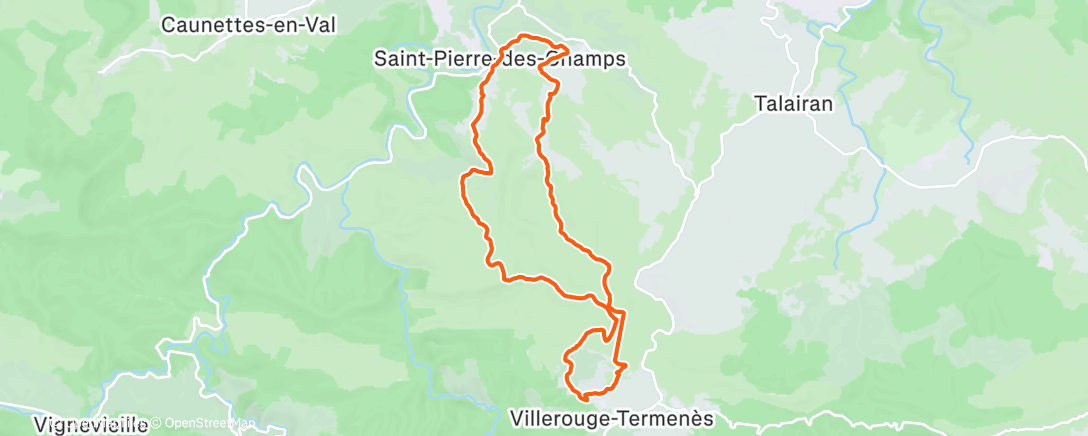 Карта физической активности (Trail le matin)