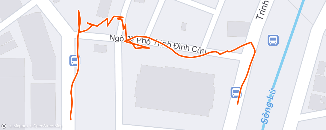 Map of the activity, Morning Run