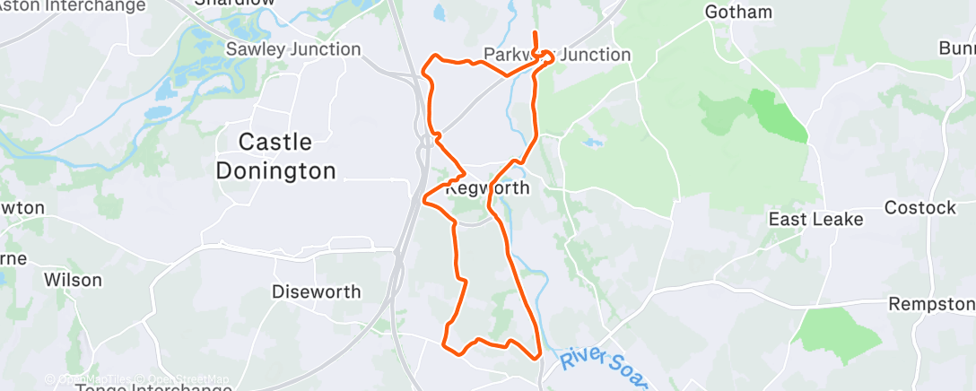 Map of the activity, Morning Run