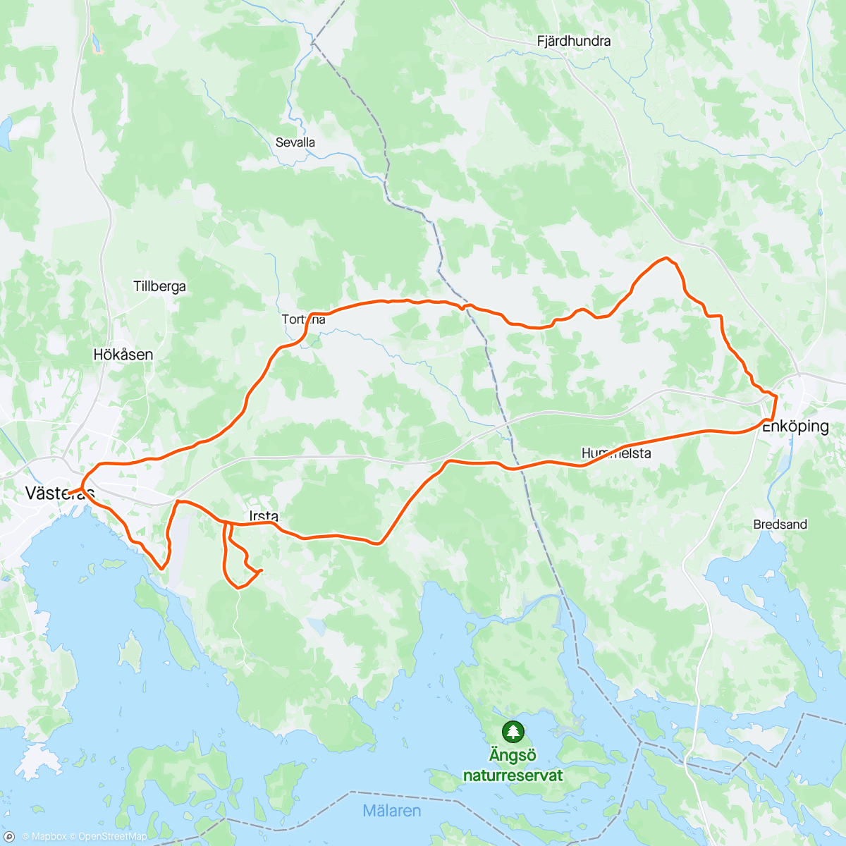 Map of the activity, VCK Tisdag