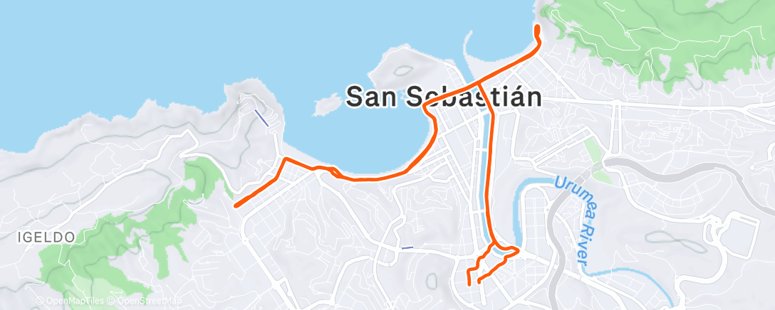 Map of the activity, Carrera de mañana