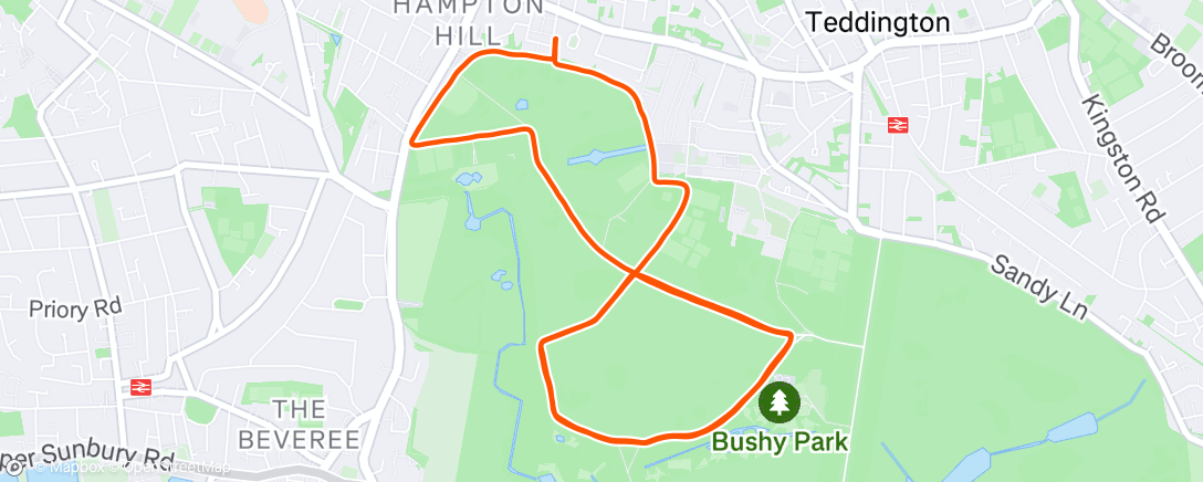 Map of the activity, Running