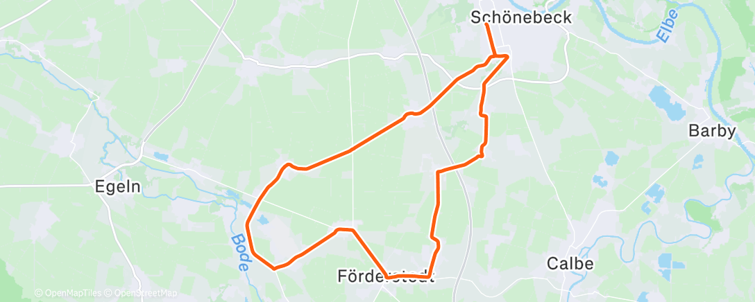 Map of the activity, Mittagsradfahrt