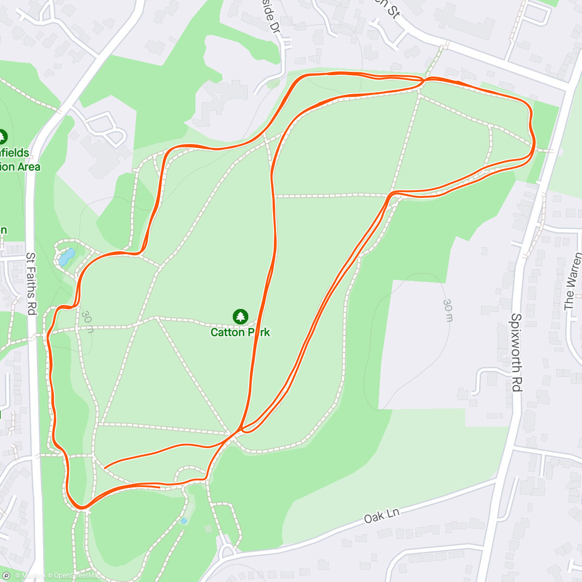 Mapa da atividade, W16D6-Easy Run