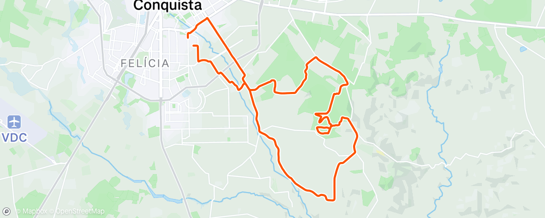 Mapa de la actividad, Pedalada matinal