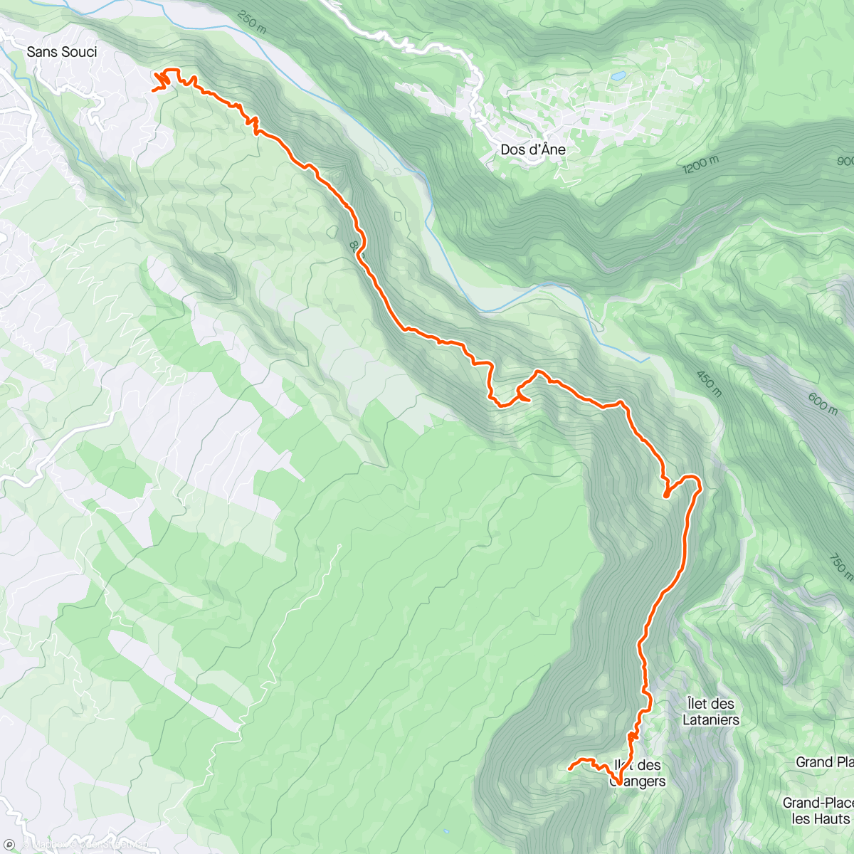 Map of the activity, Gramoun’ Tour - Mafate J2: Retour Cana