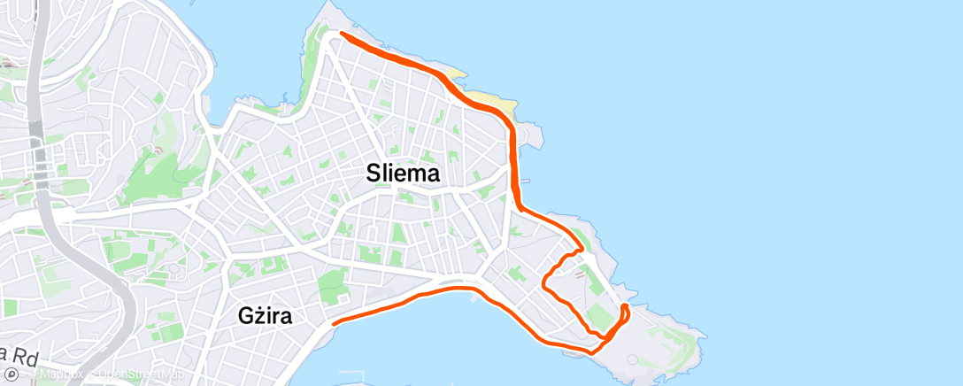 Map of the activity, Morning Run