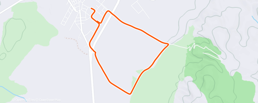 Map of the activity, Course à pied le midi