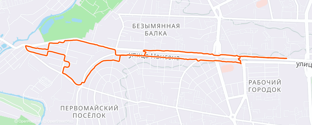 Map of the activity, Morning Run