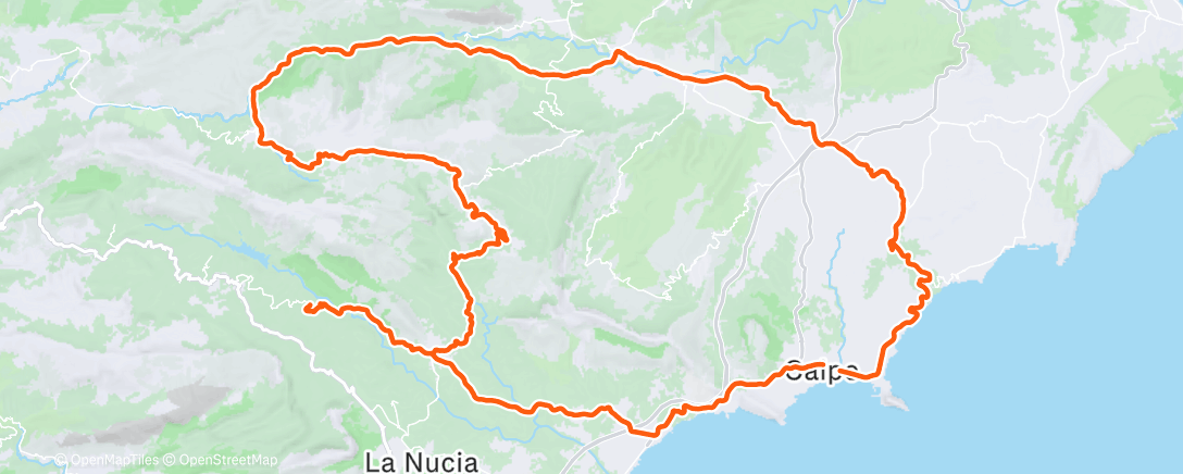 Map of the activity, Lunch Ride