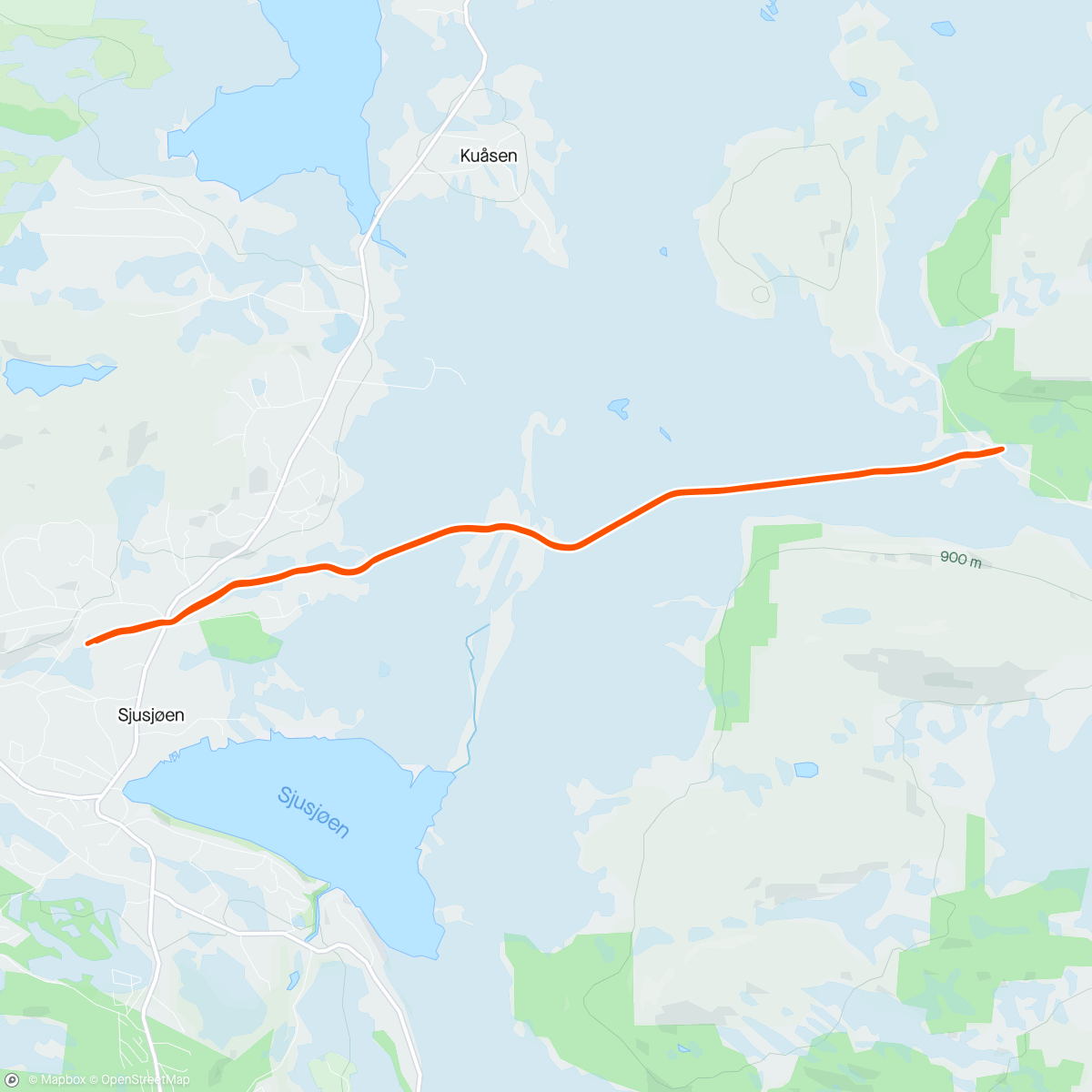 Map of the activity, Sjusjøen - Tur til Midtfjellet