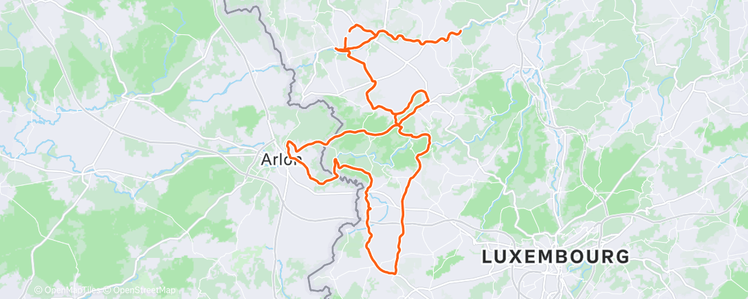 Map of the activity, Mittagsradfahrt