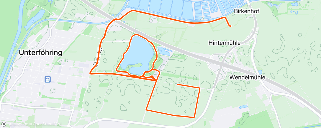 Map of the activity, 4k WU, 4x5k (1'rest), 4k CD