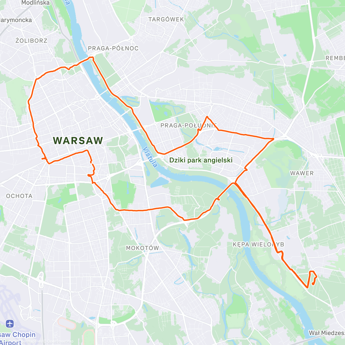 Map of the activity, Warszawa Główna ożyła
