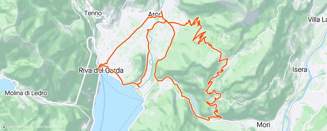 Mapa de la actividad, Fahrt am Nachmittag Monte Velo