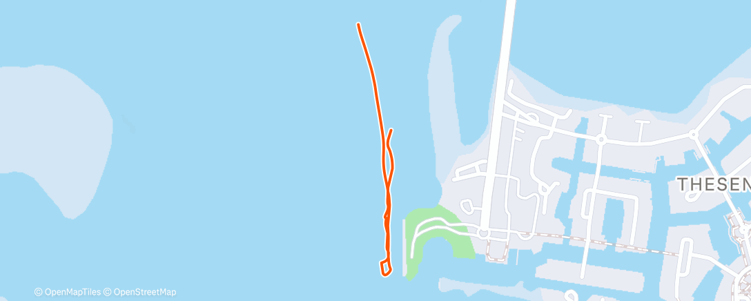 Map of the activity, Morning Swim