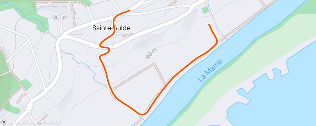アクティビティ「Sortie vélo en soirée」の地図